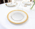 Round Gold Border Glass Charger Plate